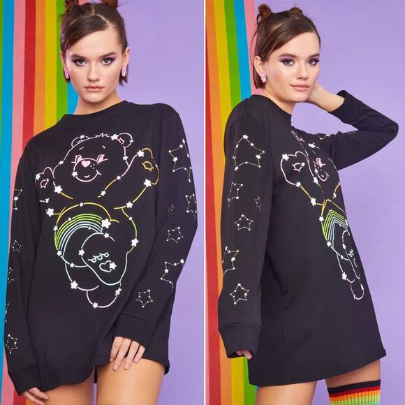 ♡ Care Bears x Dolls Kill ♡ Connect the stars graphic tee + Free Earrings - S - Picture 6 of 6
